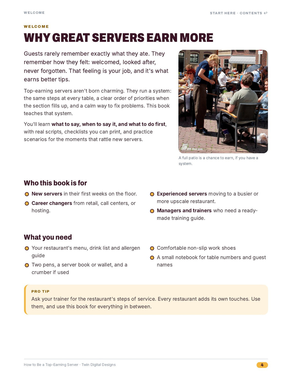 Inside page 4: welcome