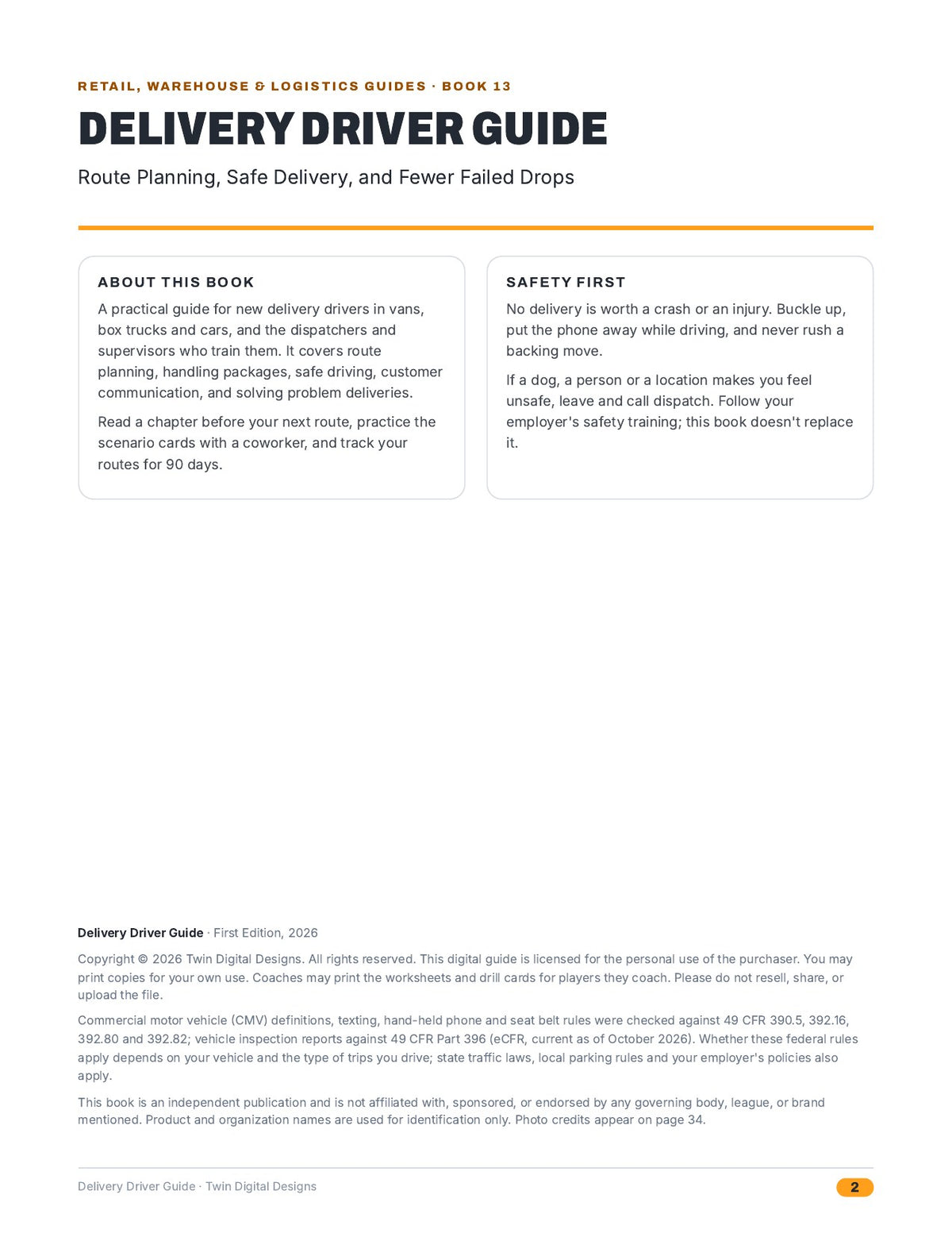 Delivery Driver Guide: Route Planning, Safe Delivery, and Fewer Failed Drops - inside page 2