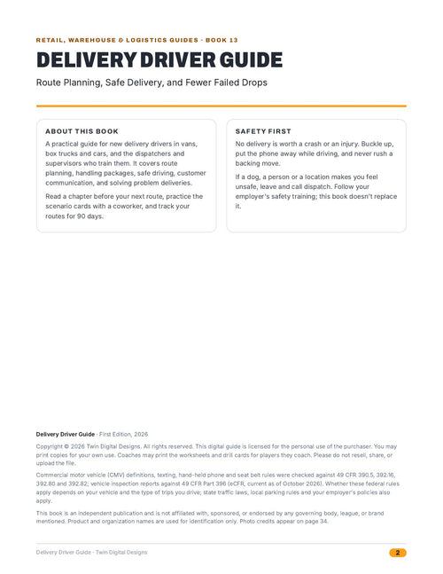 Delivery Driver Guide: Route Planning, Safe Delivery, and Fewer Failed Drops - inside page 2