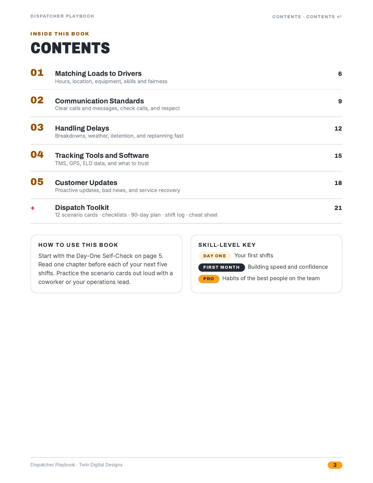 Dispatcher Playbook: Load Planning, Driver Communication, and Problem Solving - inside page 3