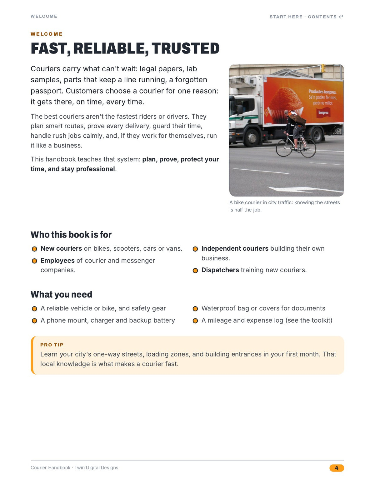 Courier Handbook: Rush Deliveries, Time Management, and Customer Handling - inside page 4