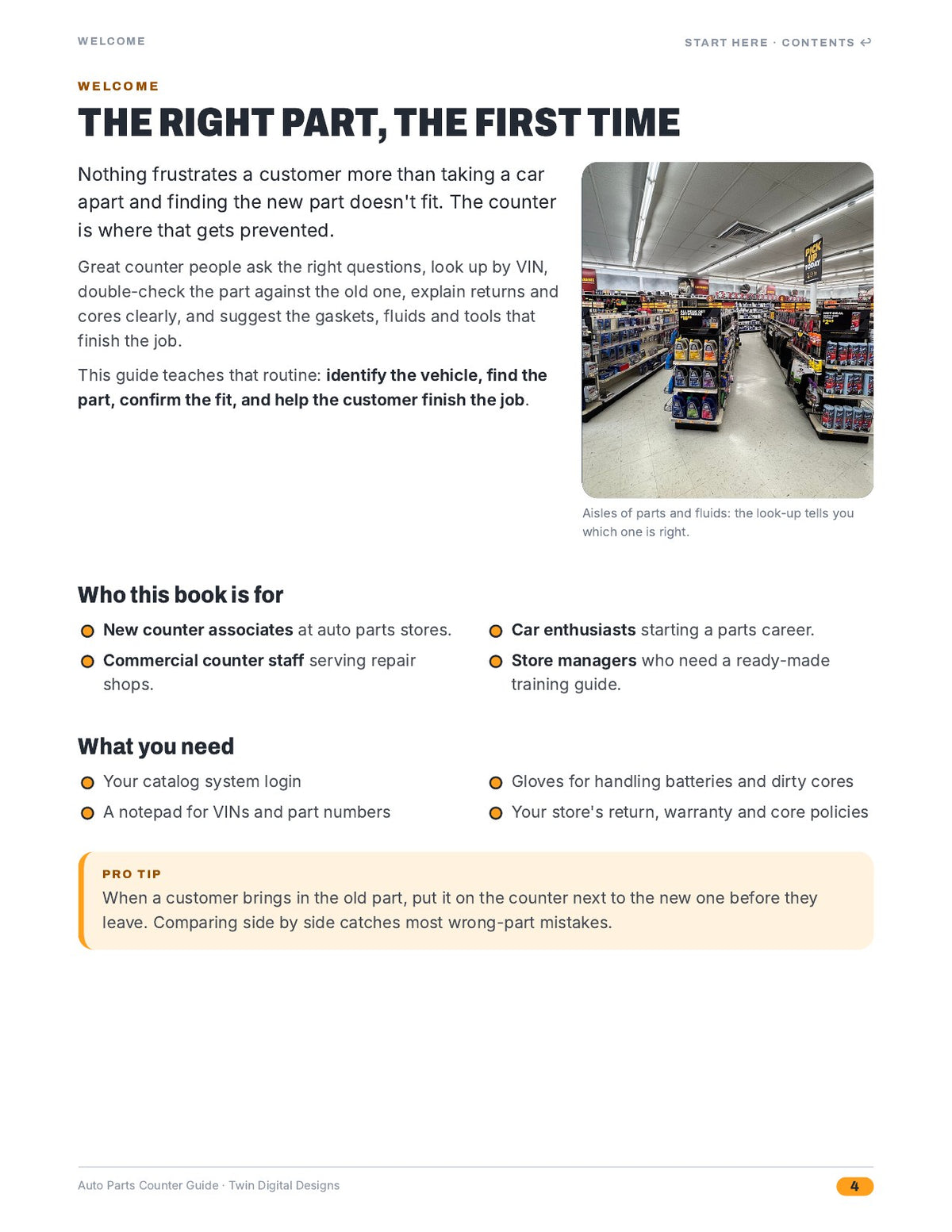 Auto Parts Counter Guide: Look-Ups, Cross-References, and Customer Questions - inside page 4