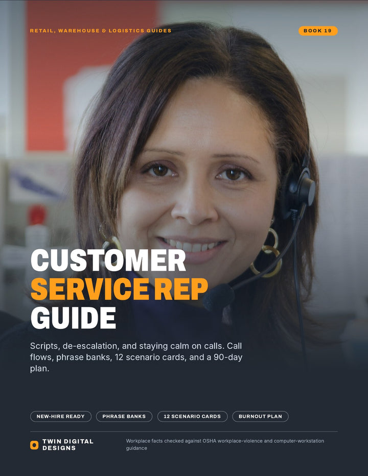Customer Service Rep Guide: Scripts, De-Escalation, and Staying Calm on Calls - ebook cover
