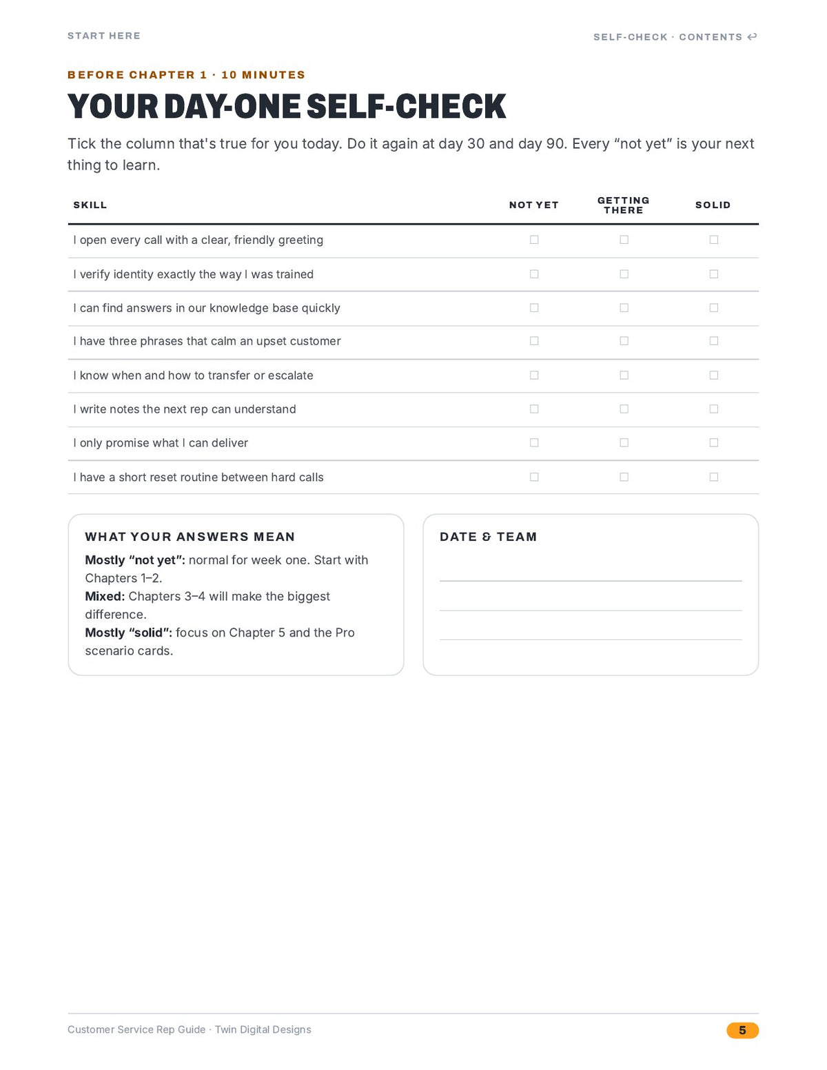 Customer Service Rep Guide: Scripts, De-Escalation, and Staying Calm on Calls - inside page 5