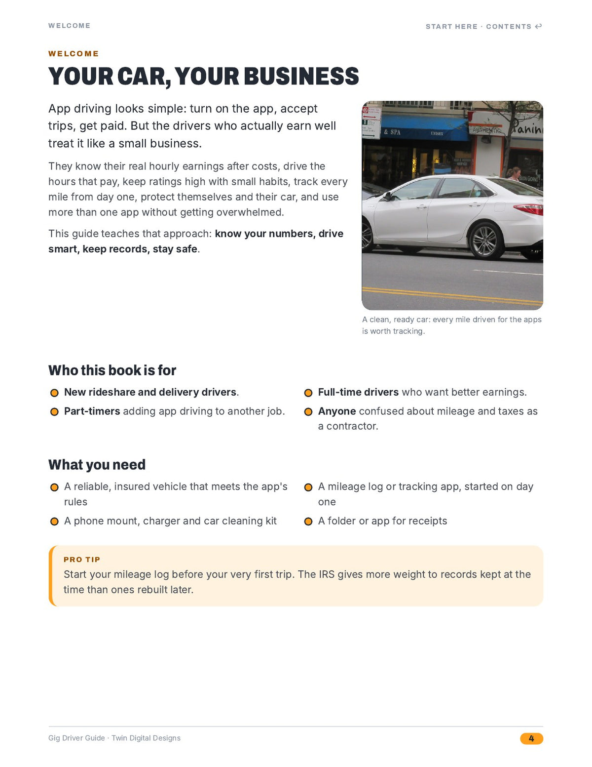 Gig Driver Guide: Earn More, Drive Smarter, and Track Your Expenses - inside page 4