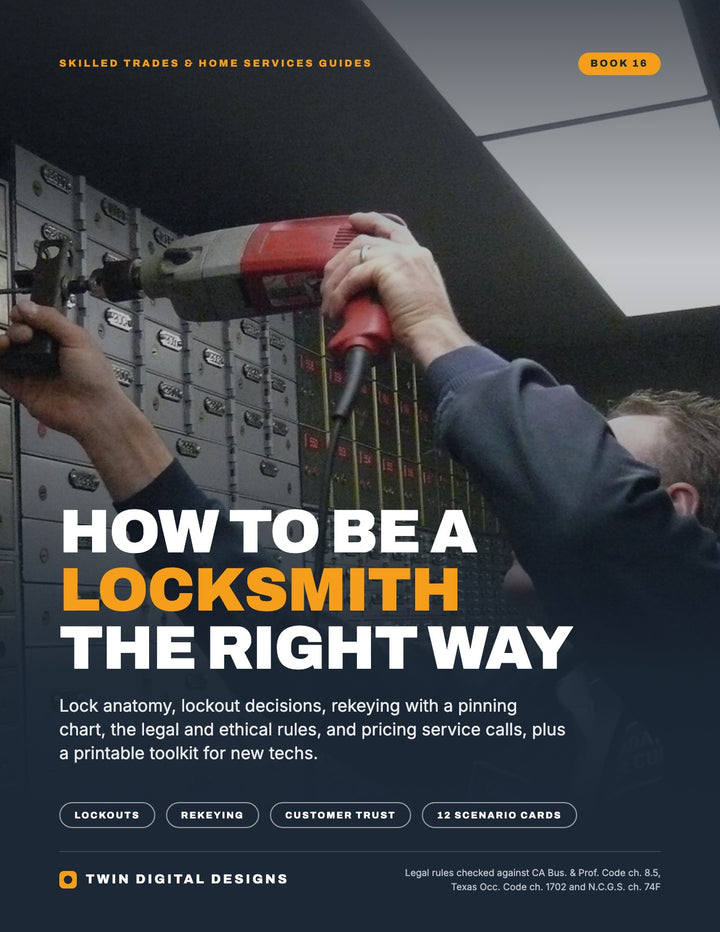 How to Be a Locksmith ebook cover by Twin Digital Designs