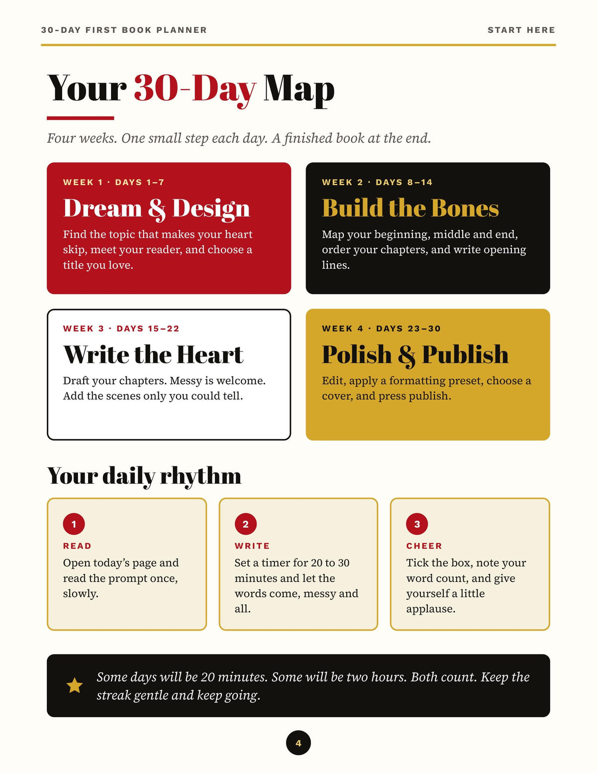 Write Your First Book: 30-Day Planner for Retirees (Printable PDF)