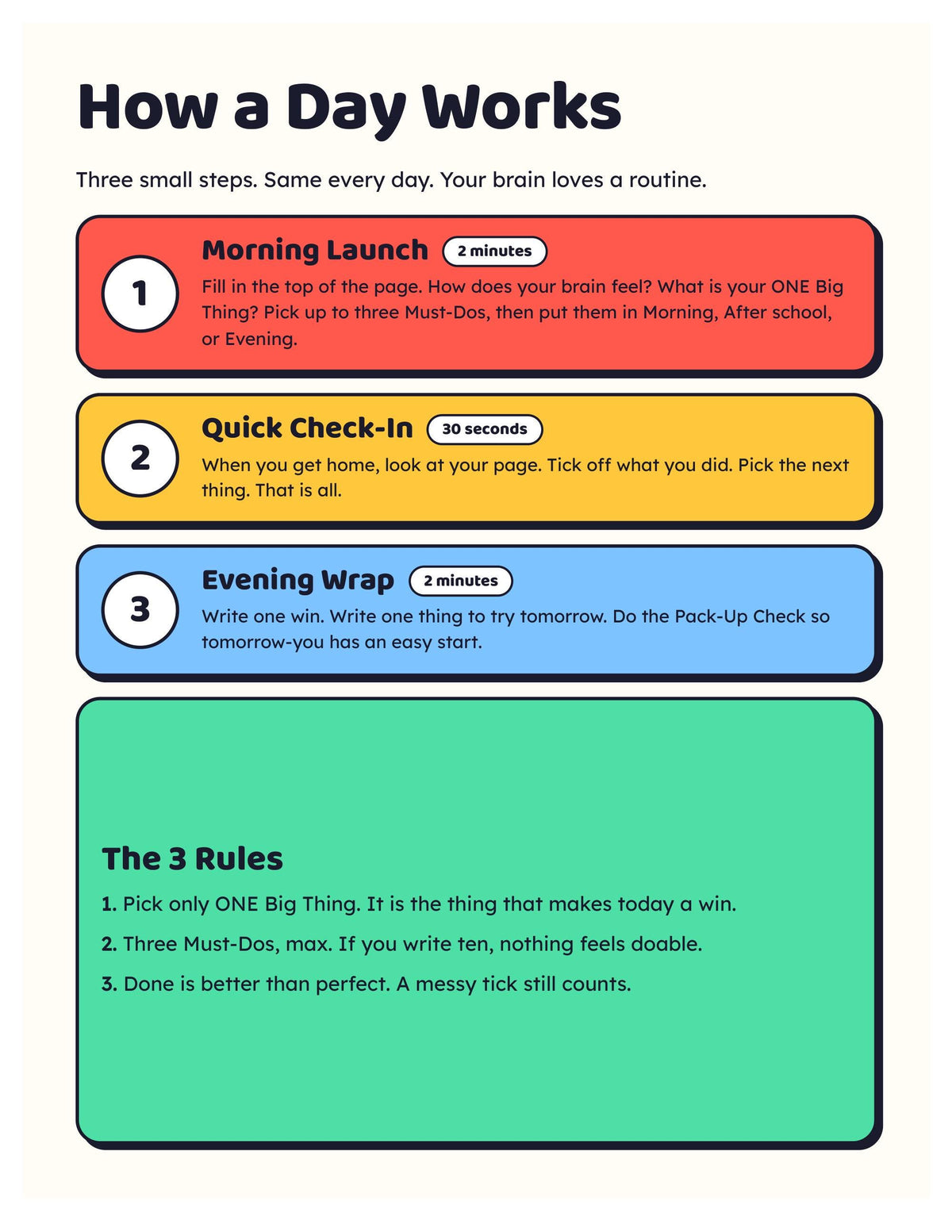 My Brain, My Plan: ADHD Planner for Kids Ages 8-13 (Printable PDF)