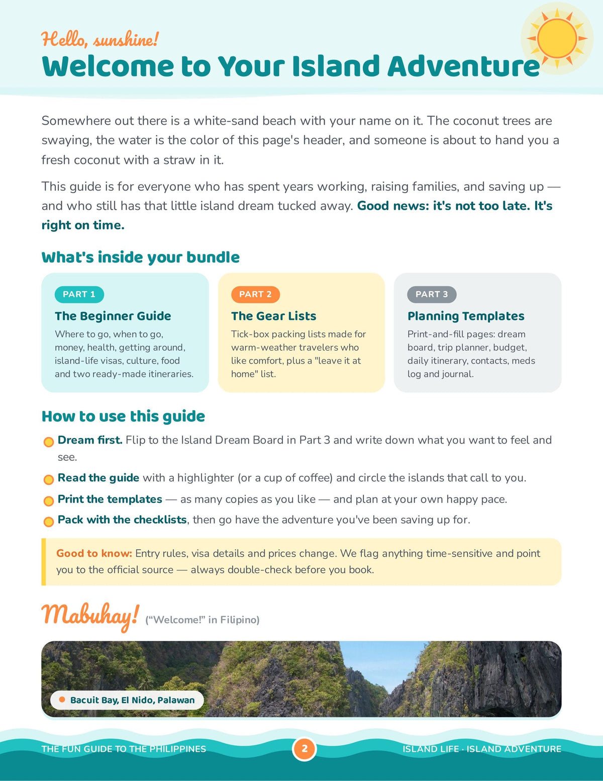 The Fun Guide to the Philippines: Travel Guide for Retirees (Printable PDF Bundle)